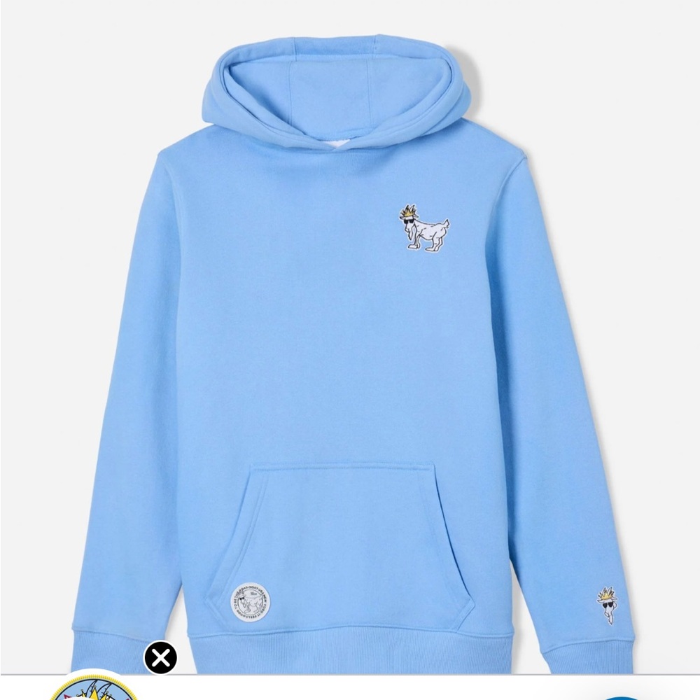 Goat USA youth, hooded sweatshirt, extra large Carolina blue lightly worn
